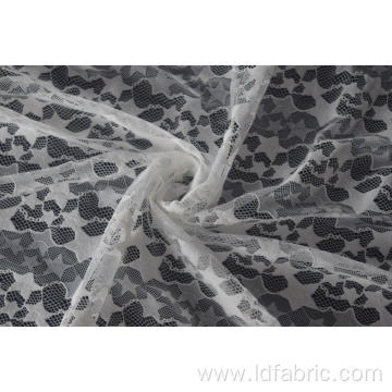 100% Polyester Star Pattern Lace Fabric